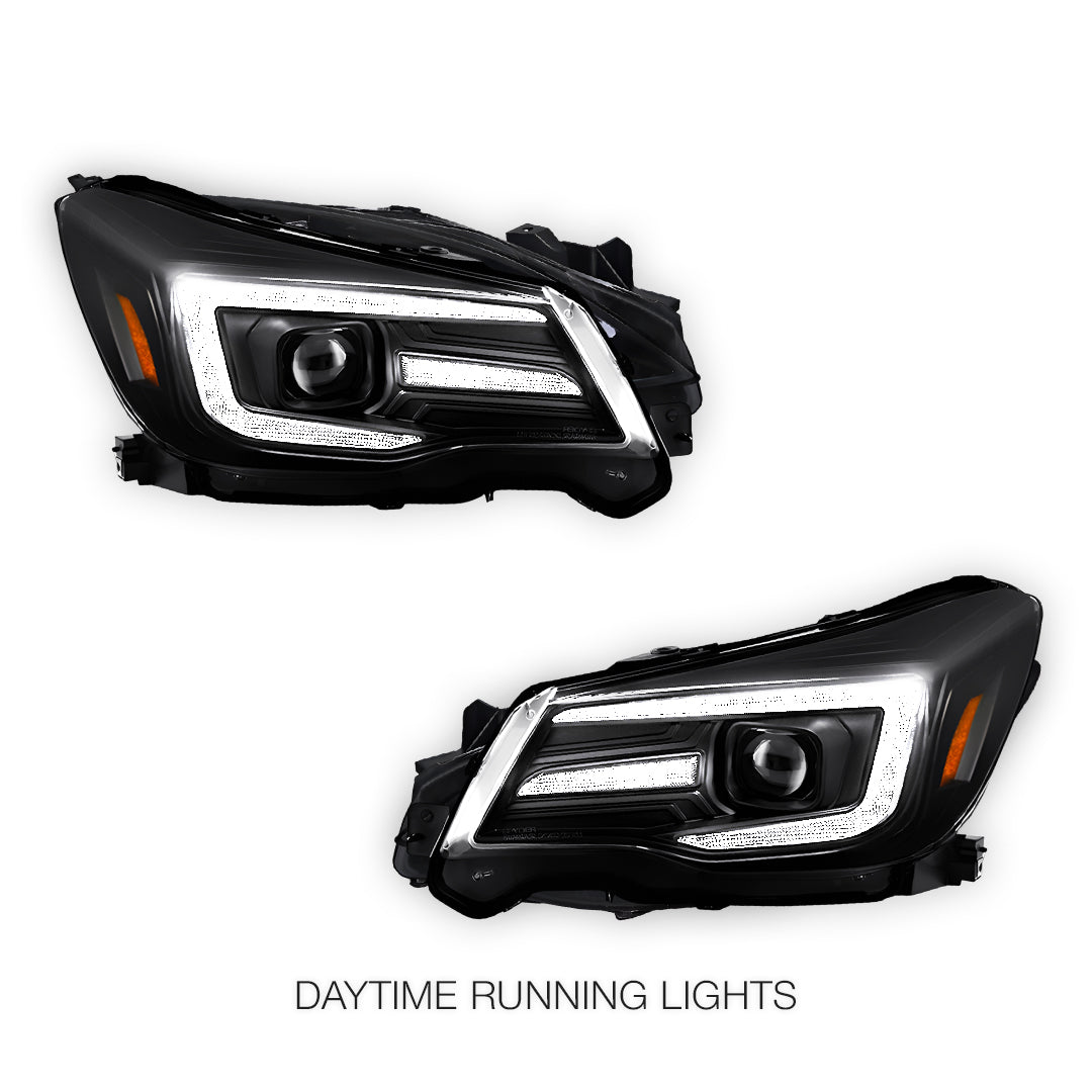 Subaru Forester SJ (2013- 2018) Halogen Model LED DRL Projector Headlights LH + RH