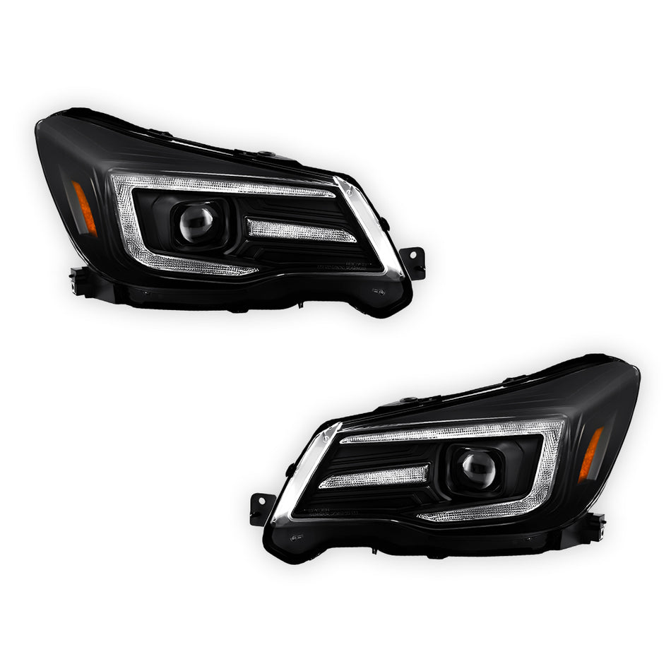 Subaru Forester SJ (2013- 2018) Halogen Model LED DRL Projector Headlights LH + RH