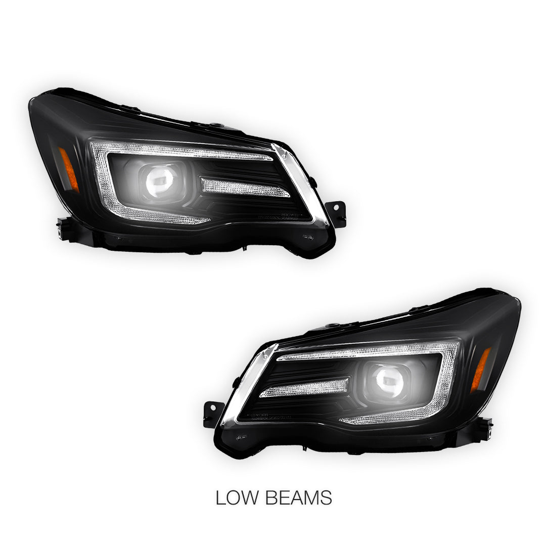 Subaru Forester SJ (2013- 2018) HID / Xenon Model LED DRL Projector Headlights LH + RH