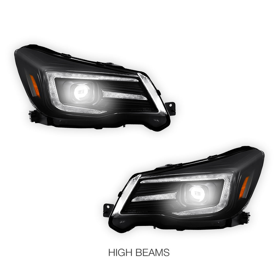 Subaru Forester SJ (2013- 2018) HID / Xenon Model LED DRL Projector Headlights LH + RH