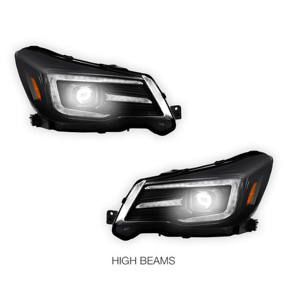 Subaru Forester SJ (2013- 2018) HID / Xenon Model LED DRL Projector Headlights LH + RH