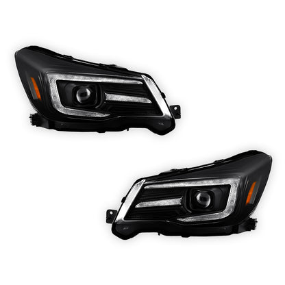 Subaru Forester SJ (2013- 2018) HID / Xenon Model LED DRL Projector Headlights LH + RH