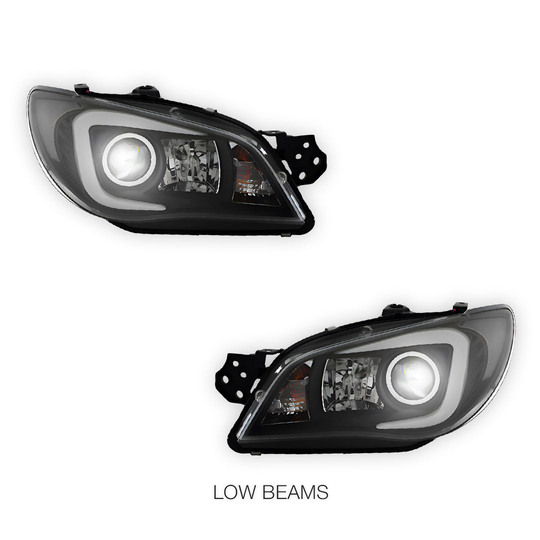 Subaru Impreza GD (2005 - 2007) Xenon Model LED 3D Stripe DRL Projector Headlights LH + RH