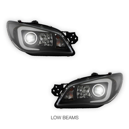 Subaru Impreza GD (2005 - 2007) Xenon Model LED 3D Stripe DRL Projector Headlights LH + RH