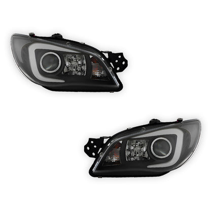 Subaru Impreza GD (2005 - 2007) Xenon Model LED 3D Stripe DRL Projector Headlights LH + RH