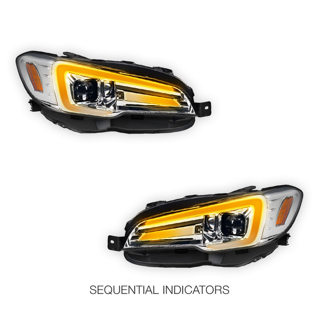 Subaru WRX VA STI (2014 - 2021) Full LED DRL & Sequential Indicator Projector Headlights LH + RH