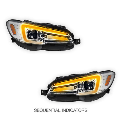 Subaru WRX VA STI (2014 - 2021) Full LED DRL & Sequential Indicator Projector Headlights LH + RH