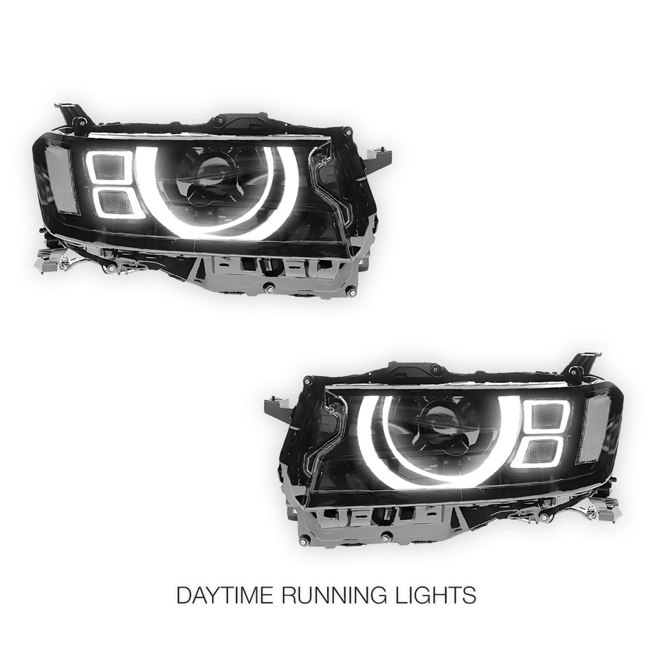 Toyota LandCruiser 300 Series (2021 - 2024) LED Headlights Halo DRL  LH + RH