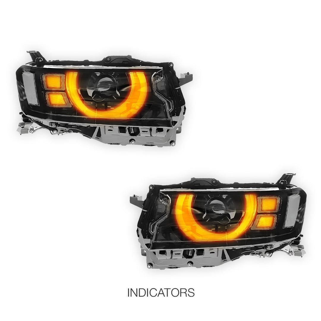Toyota LandCruiser 300 Series (2021 - 2024) Sequential LED Headlights Halo DRL  LH + RH