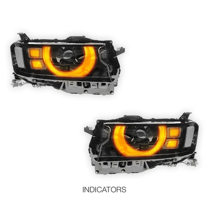 Toyota LandCruiser 300 Series (2021 - 2024) Sequential LED Headlights Halo DRL  LH + RH