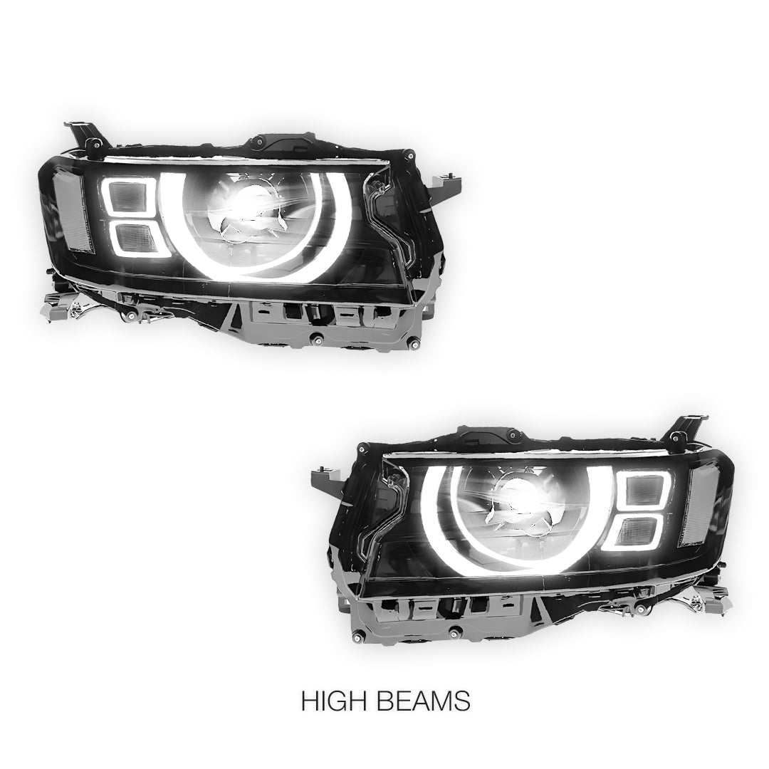 Toyota LandCruiser 300 Series (2021 - 2024) Sequential LED Headlights Halo DRL  LH + RH