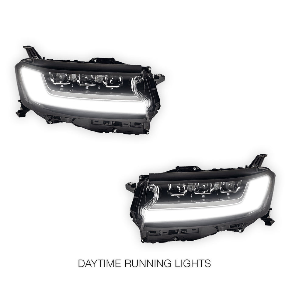 Toyota LandCruiser 300 Series (2021 - 2025) FULL LED DRL Projector Headlights with Sequential Indicator LH + RH