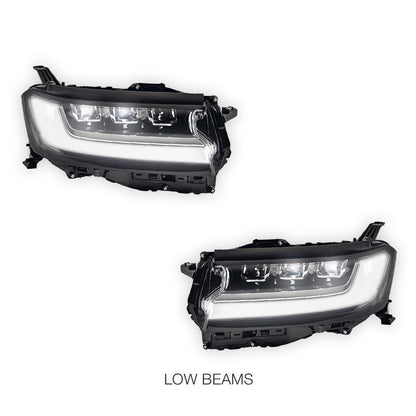 Toyota LandCruiser 300 Series (2021 - 2025) FULL LED DRL Projector Headlights with Sequential Indicator LH + RH