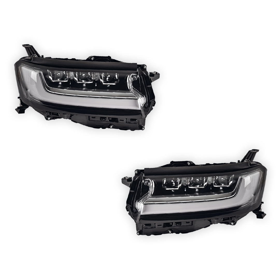 Toyota LandCruiser 300 Series (2021 - 2025) FULL LED DRL Projector Headlights with Sequential Indicator LH + RH
