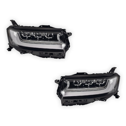 Toyota LandCruiser 300 Series (2021 - 2025) FULL LED DRL Projector Headlights with Sequential Indicator LH + RH