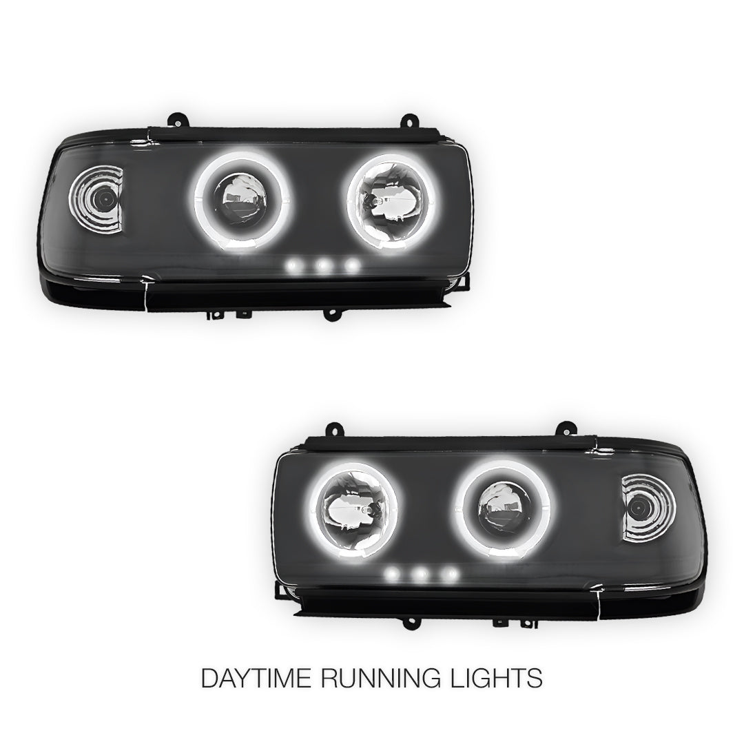 Toyota LandCruiser 80 Series (1990- 1997) LED DRL Projector Headlights LH + RH