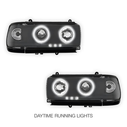 Toyota LandCruiser 80 Series (1990- 1997) LED DRL Projector Headlights LH + RH