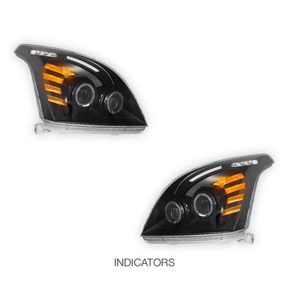 Toyota LandCruiser Prado 120 Series (2003- 2009) Angel-Eyes LED DRL Projector Headlights LH + RH
