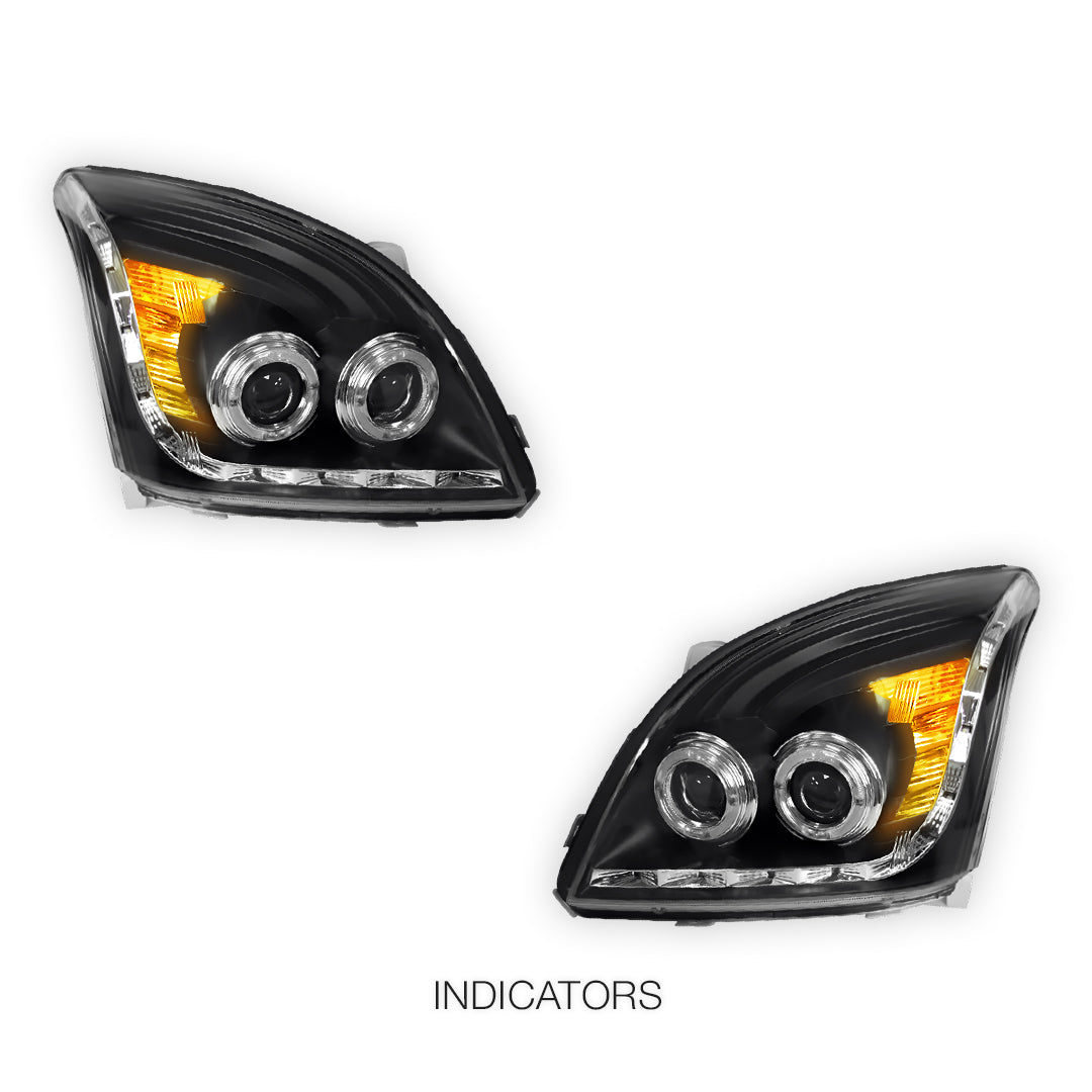 Toyota LandCruiser Prado 120 Series (2003- 2009) Angel-Eyes LED DRL Projector Headlights LH + RH