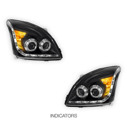Toyota LandCruiser Prado 120 Series (2003- 2009) Angel-Eyes LED DRL Projector Headlights LH + RH