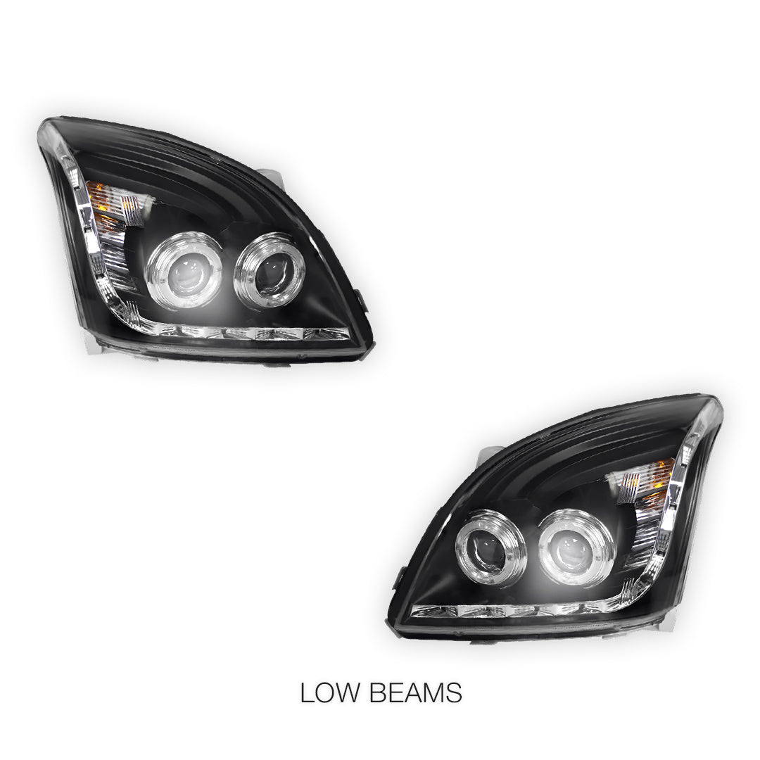 Toyota LandCruiser Prado 120 Series (2003- 2009) Angel-Eyes LED DRL Projector Headlights LH + RH