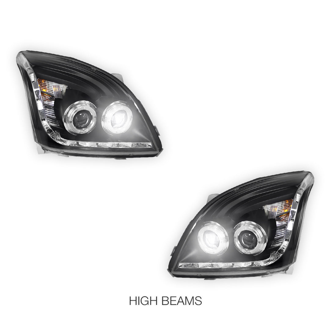 Toyota LandCruiser Prado 120 Series (2003- 2009) Angel-Eyes LED DRL Projector Headlights LH + RH
