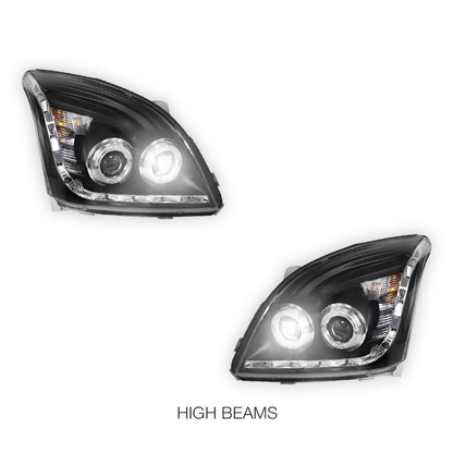 Toyota LandCruiser Prado 120 Series (2003- 2009) Angel-Eyes LED DRL Projector Headlights LH + RH