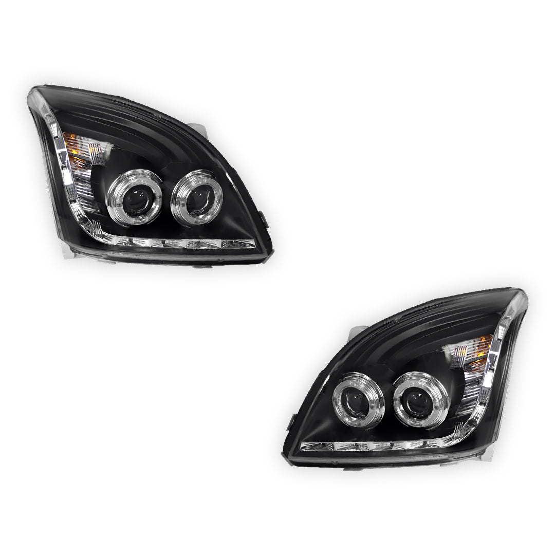 Toyota LandCruiser Prado 120 Series (2003- 2009) Angel-Eyes LED DRL Projector Headlights LH + RH