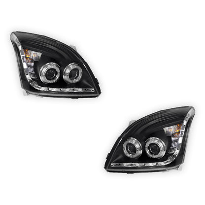 Toyota LandCruiser Prado 120 Series (2003- 2009) Angel-Eyes LED DRL Projector Headlights LH + RH