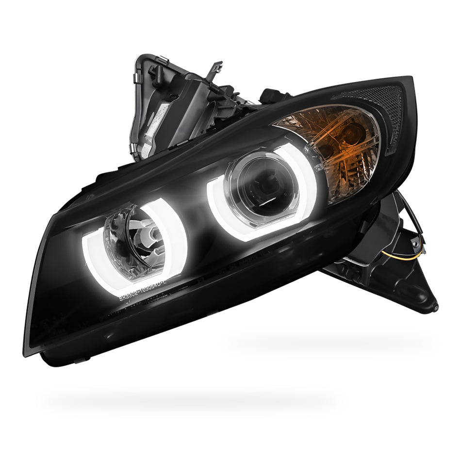 BMW 3 Series E90 / E91 (2005 - 2008) HID / Xenon Model LED 3D Angel-Eyes Projector Headlights LH + RH