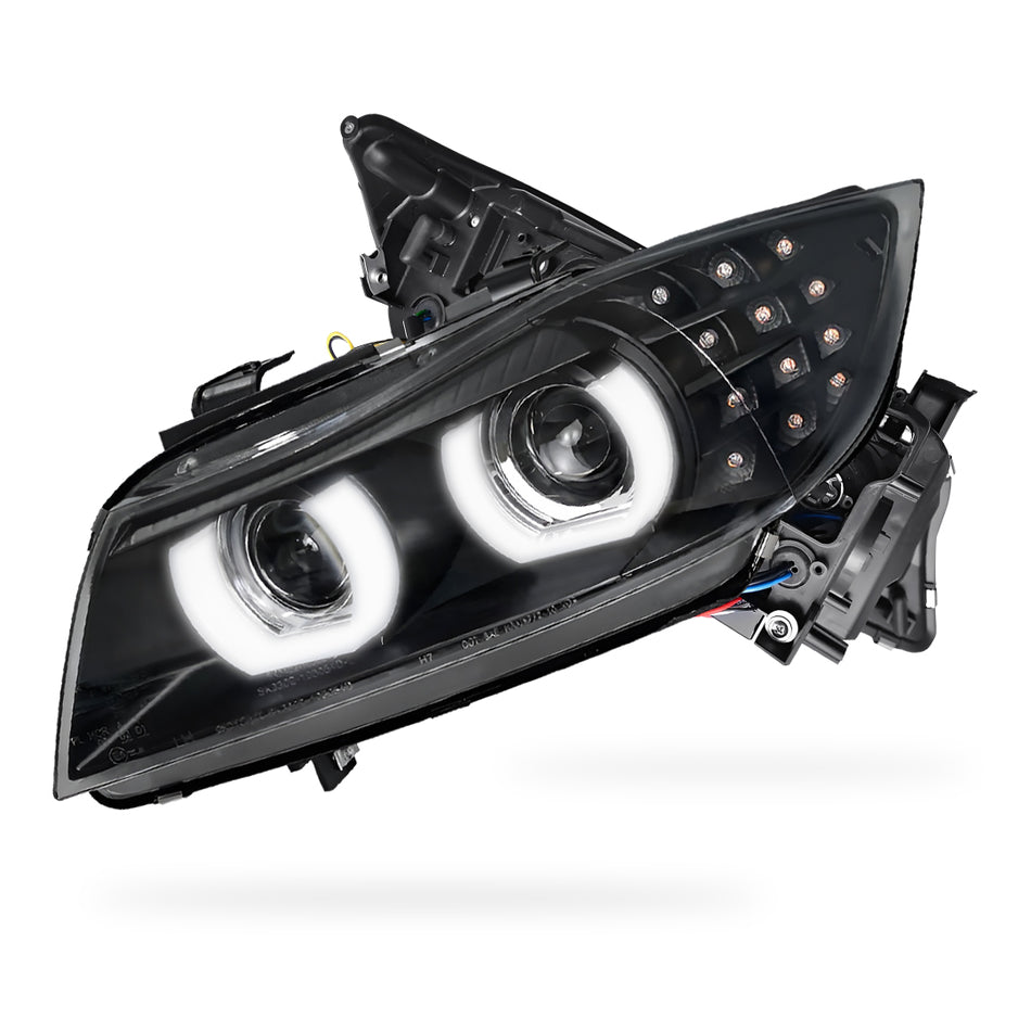 BMW 3 Series E90 / E91 (2009 - 2012) HID / Xenon Model LED 3D Angel-Eyes Projector Headlights LH + RH