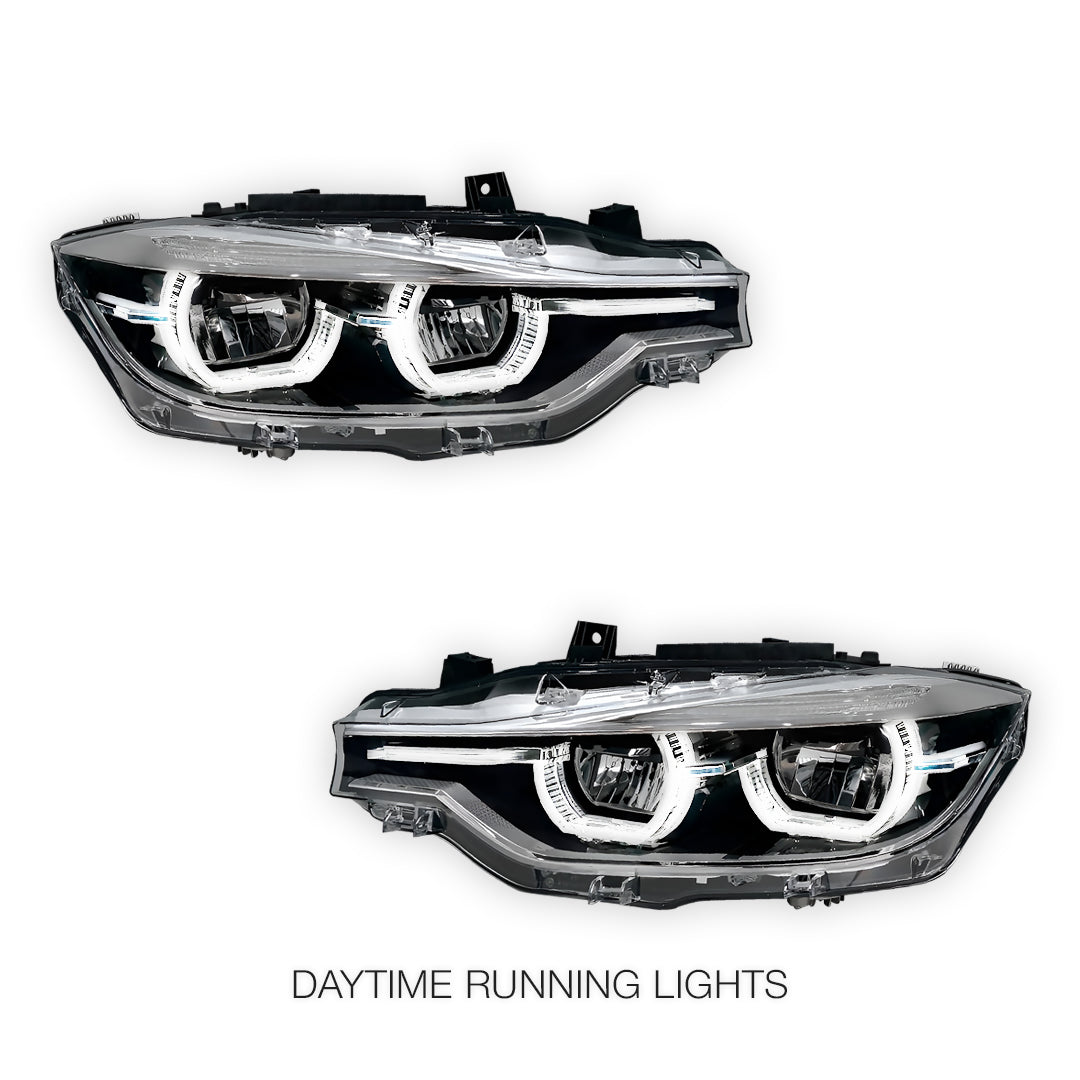 BMW 3 Series F30 / F31 (2012 - 2015) HID Model LED DRL Projector Headlights LH + RH