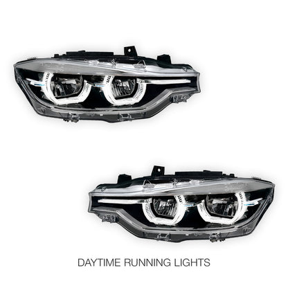 BMW 3 Series F30 / F31 (2012 - 2015) HID Model LED DRL Projector Headlights LH + RH