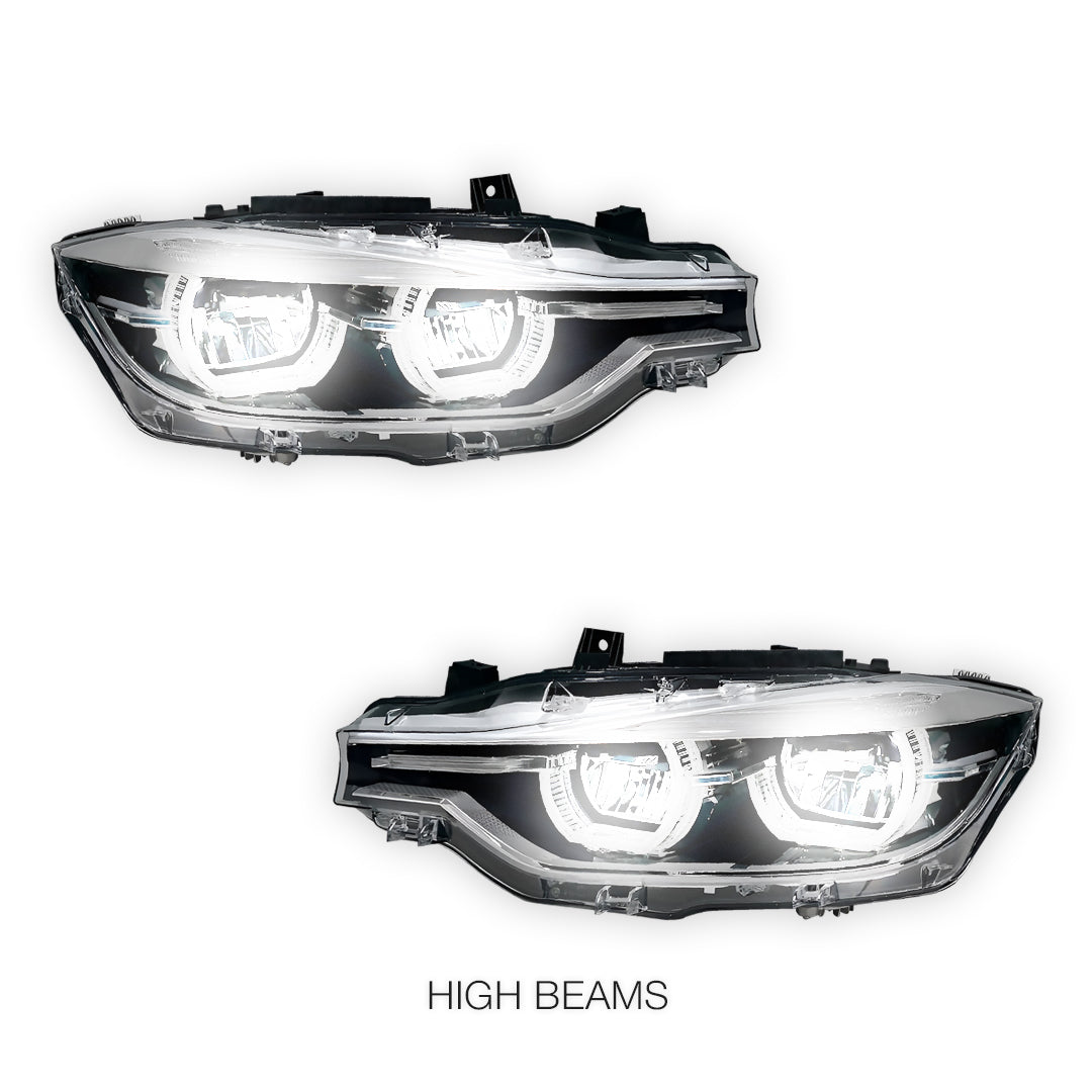 BMW 3 Series F30 / F31 (2012 - 2015) HID Model LED DRL Projector Headlights LH + RH