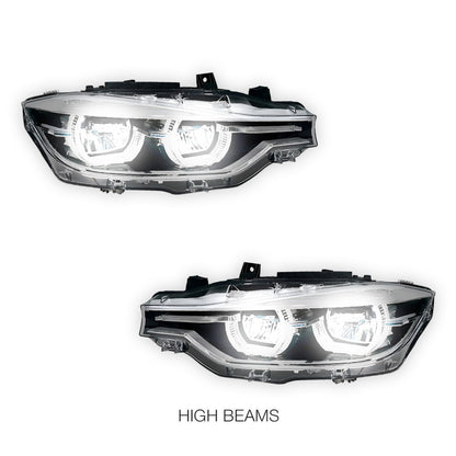 BMW 3 Series F30 / F31 (2012 - 2015) HID Model LED DRL Projector Headlights LH + RH