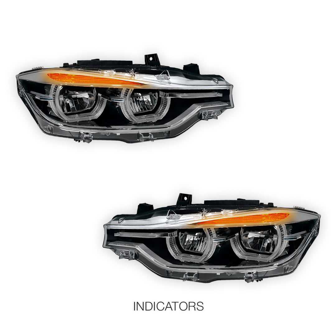 BMW 3 Series F30 / F31 (2012 - 2015) HID Model LED DRL Projector Headlights LH + RH