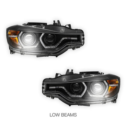 BMW 3 Series F30 / F31 (2012 - 2015) HID Model LED DRL Projector Headlights LH + RH