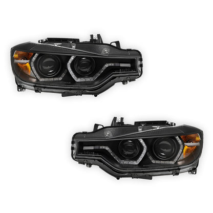 BMW 3 Series F30 / F31 (2012 - 2015) HID Model LED DRL Projector Headlights LH + RH