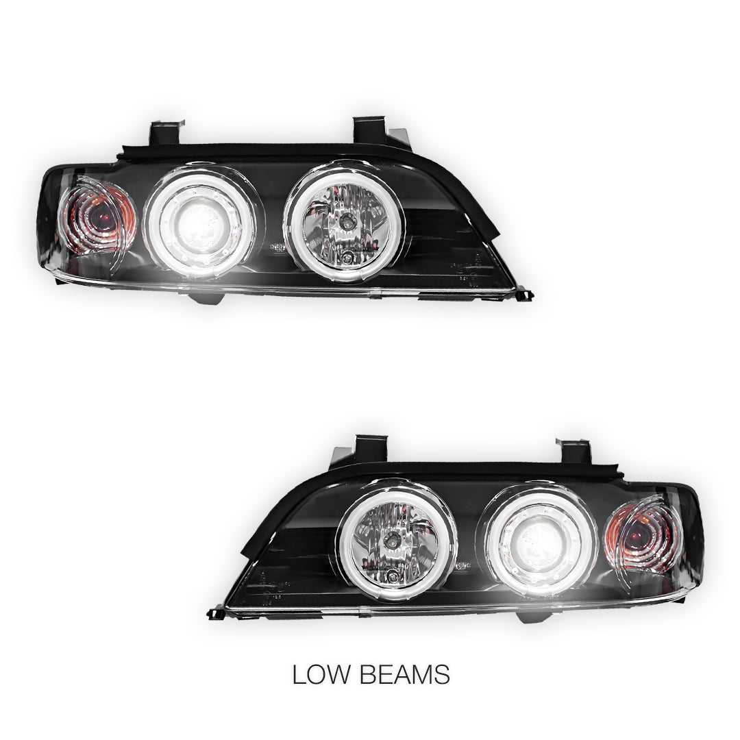 BMW 5 Series E39 (1995 - 2003) CCFL Angel-Eyes Projector Headlights LH + RH