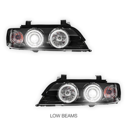 BMW 5 Series E39 (1995 - 2003) CCFL Angel-Eyes Projector Headlights LH + RH