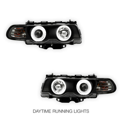 BMW 7 Series E38 (1995 - 1998) CCFL Angel-Eyes Projector Headlights LH + RH