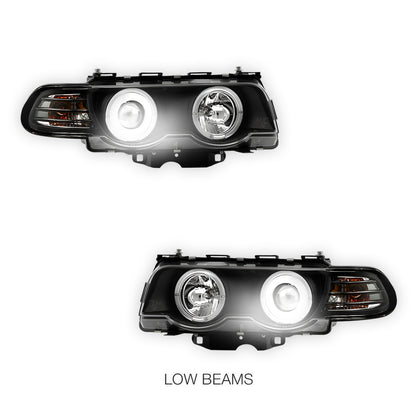 BMW 7 Series E38 (1995 - 1998) CCFL Angel-Eyes Projector Headlights LH + RH