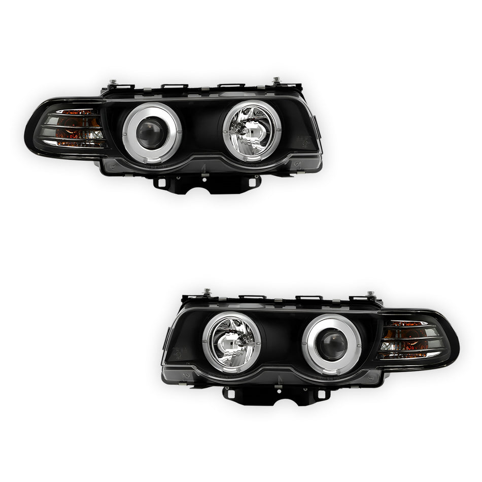 BMW 7 Series E38 (1995 - 1998) CCFL Angel-Eyes Projector Headlights LH + RH