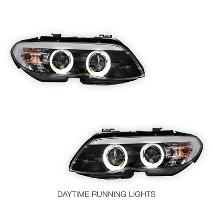 BMW X5 E53 (2004 - 2006) HID / Xenon Model CCFL Angel-Eyes Projector Headlights LH + RH