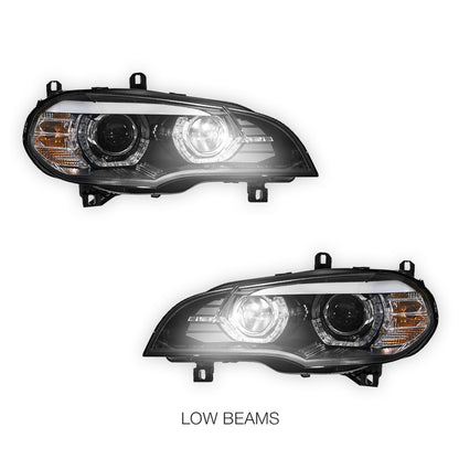 BMW X5 E70 (2007 - 2013) Xenon / AFS Model LED DRL Projector Headlights LH + RH