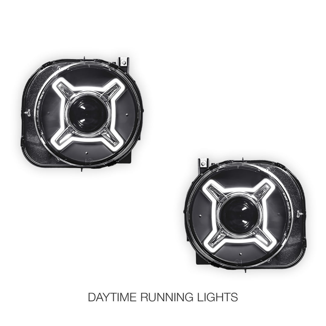 Jeep Renegade BU (2015 - 2018) LED X Shape DRL Dual beam Projector Headlights LH + RH