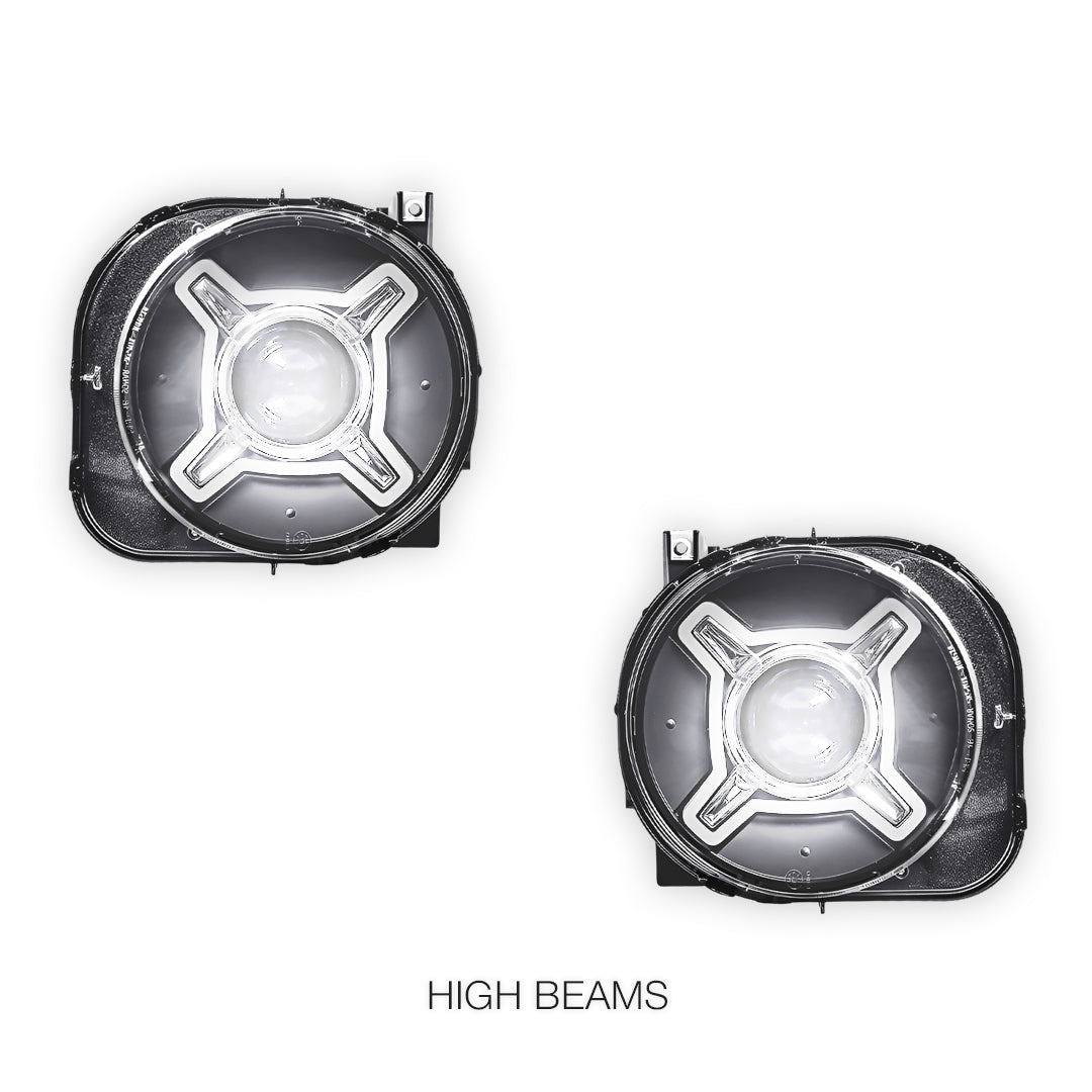 Jeep Renegade BU (2015 - 2018) LED X Shape DRL Dual beam Projector Headlights LH + RH