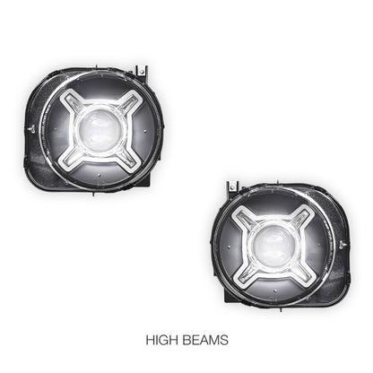 Jeep Renegade BU (2015 - 2018) LED X Shape DRL Dual beam Projector Headlights LH + RH