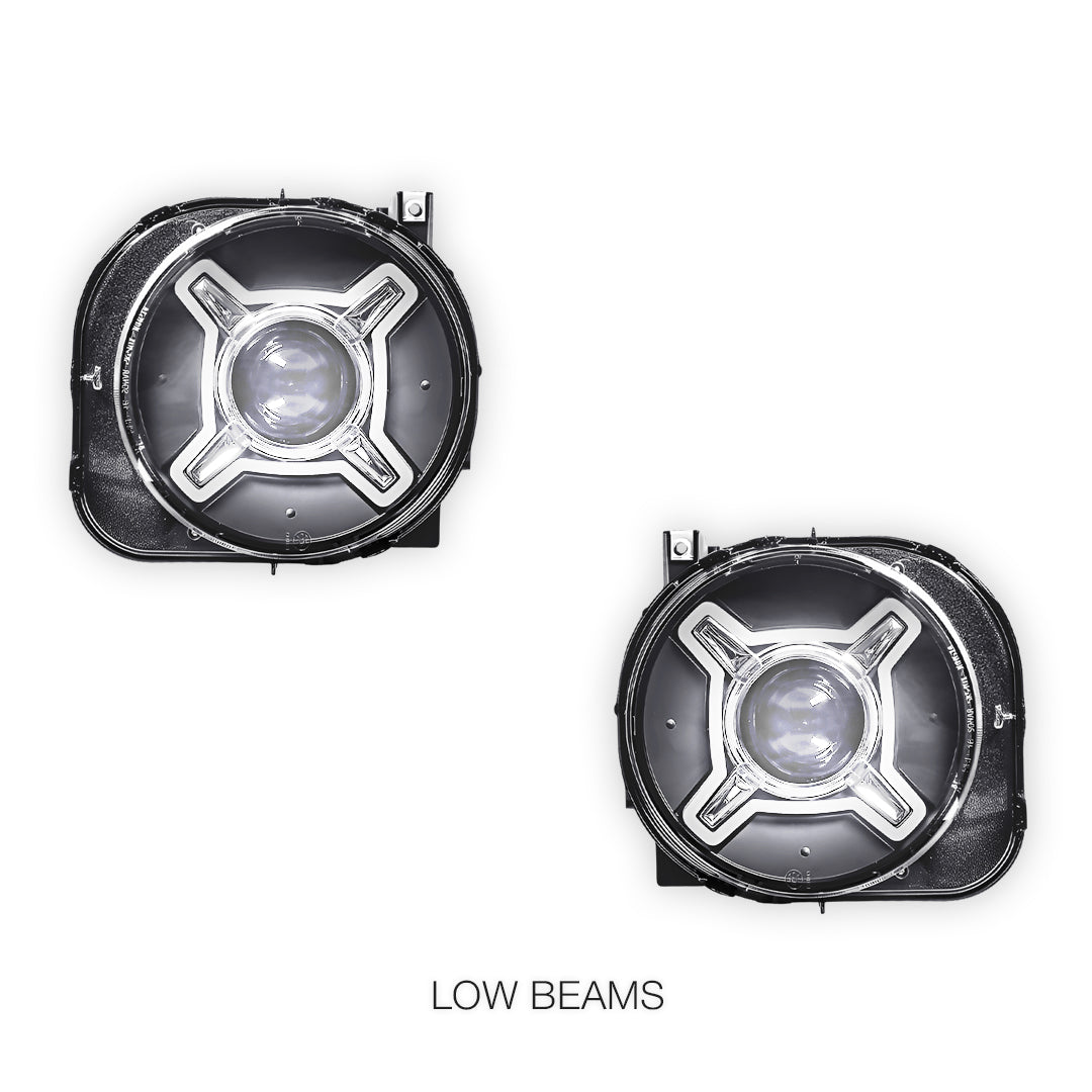 Jeep Renegade BU (2015 - 2018) LED X Shape DRL Dual beam Projector Headlights LH + RH
