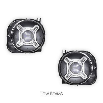 Jeep Renegade BU (2015 - 2018) LED X Shape DRL Dual beam Projector Headlights LH + RH